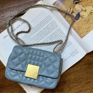 Blue genuine leather bag